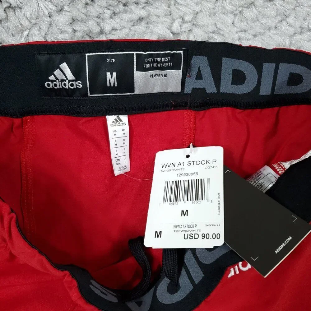 Adidas Woven A1 Stock Red White GG7411 Football Pants Men's Size Medium NO Pads